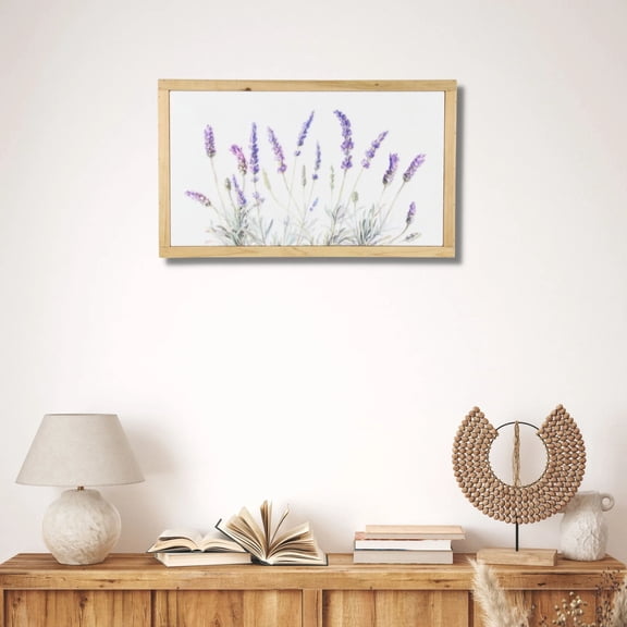 Contemporary Home Living Handcrafted Floral Bouquet Framed Wall Art - 26.25" x 15.75 " - Purple