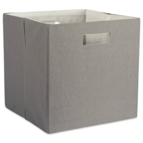 Contemporary Home Living Gray Cube Storage Bin 11"