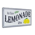 thumbnail image 1 of Contemporary Home Living Ice Cold Lemonade Metal Wall Sign - 32" - Black, 1 of 4