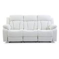 thumbnail image 1 of Contemporary Home Living Padded Arm Channel Tufted Faux Leather Straight Reclining Sofa - 85" -, 1 of 4