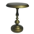 thumbnail image 1 of Contemporary Home Living Pedestal-Style Metal Accent Table - 24" - Antique Brass, 1 of 4
