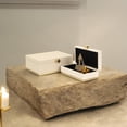 thumbnail image 1 of Contemporary Home Living Rectangular Handcrafted Rattan Storage Boxes - 12" - White and Gold - Set, 1 of 9