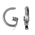 thumbnail image 1 of Contemporary Home Living Set of 10 Silver G-Shaped Rings for Decorative Traverse Rods 5", 1 of 2