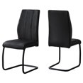 thumbnail image 1 of Contemporary Home Living Set of 2 Black Contemporary Upholstered Dining Chairs 38.75", 1 of 4