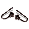 thumbnail image 1 of Contemporary Home Living Set of 2 Brown Contemporary Curtain Rod Holdbacks 7.5", 1 of 2