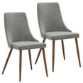 thumbnail image 1 of Contemporary Home Living Set of 2 Gray and Brown Contemporary Side Chairs 35.75", 1 of 4