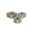 thumbnail image 1 of Contemporary Home Living Set of 3 Brown Handcrafted Rectangular Storage Crates 8.75", 1 of 7