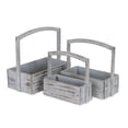 thumbnail image 1 of Contemporary Home Living Set of 3 Gray Storage Basket with Raised Center Handle 15.25", 1 of 7