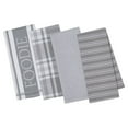 thumbnail image 1 of Contemporary Home Living Foodie Plaid and Stripes Cotton Kitchen Dish Towels - 28" - Granite Gray -, 1 of 2