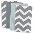 thumbnail image 1 of Contemporary Home Living Set of 4 Gray and White Chevron Rectangular Dishtowels 19", 1 of 6