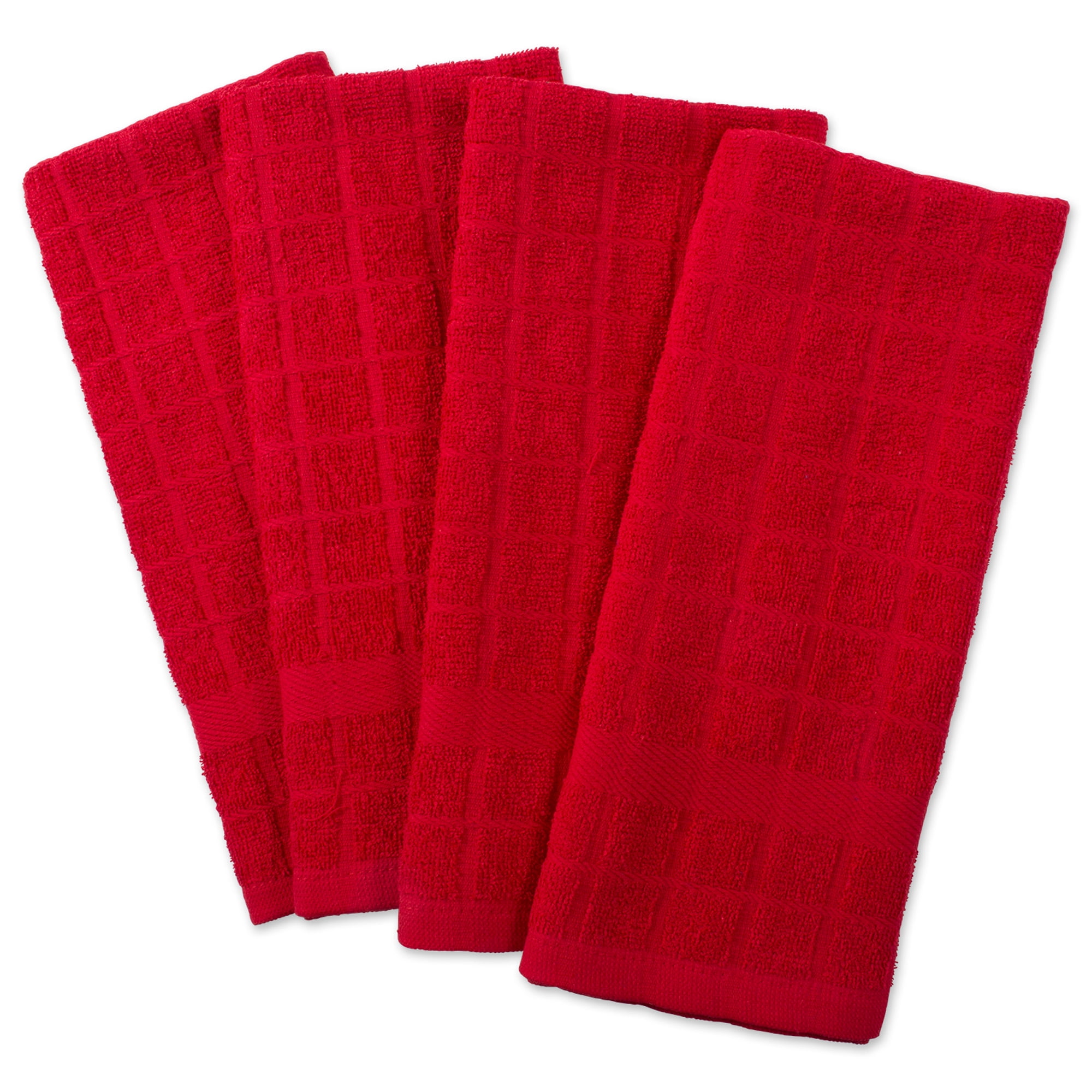Design Imports Windowpane Terry Kitchen Towel 4-Pack - 9799501