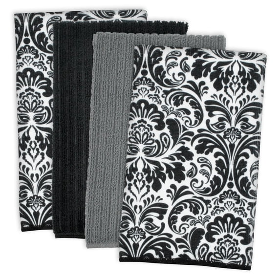 Set of 4 Vibrant Rectangular Microfiber Absorbent Dishtowel 26"