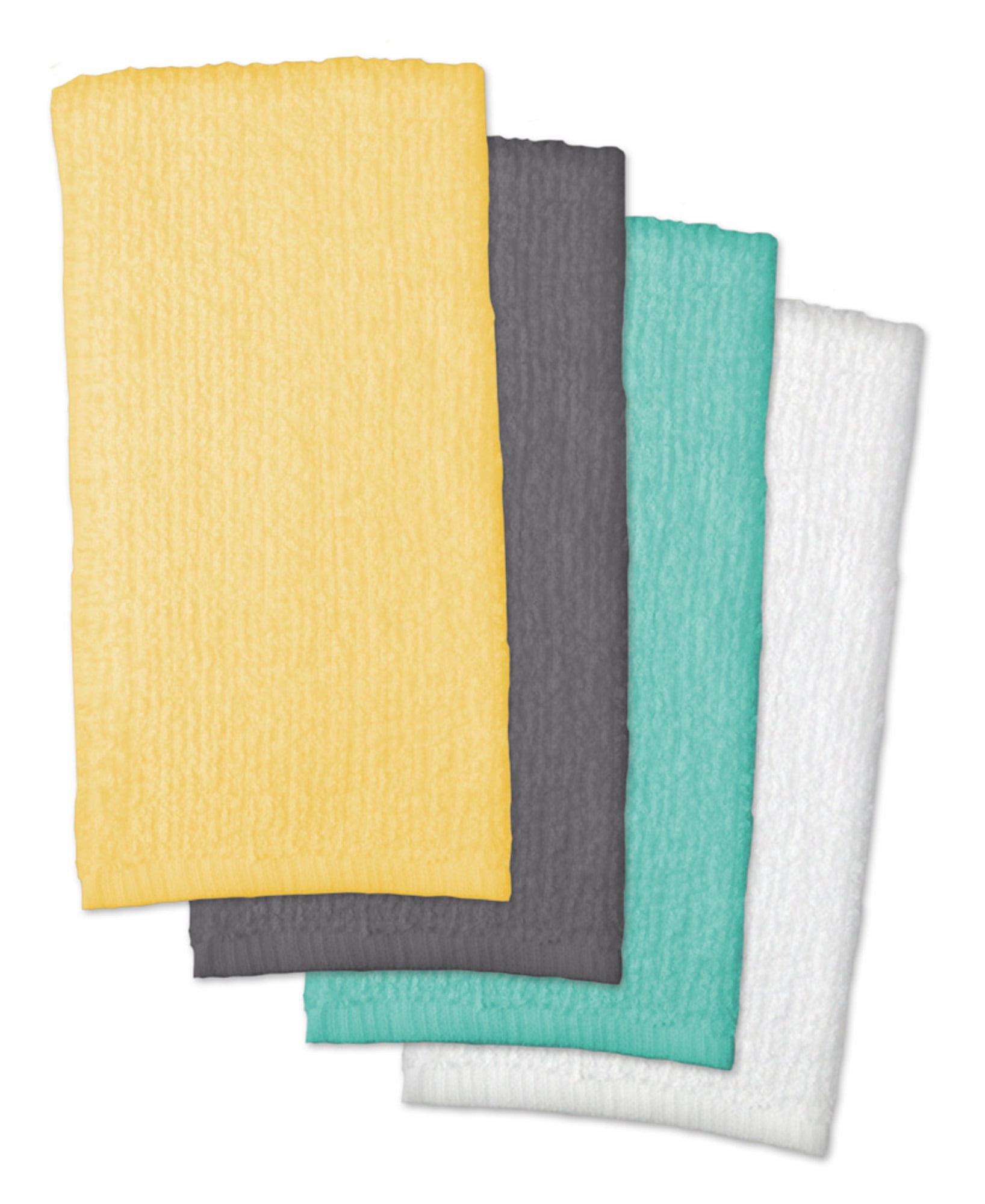 Vibrant Multicolor Cotton Rectangular Dish Towels Set of 4