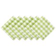thumbnail image 1 of Contemporary Home Living Set of 6 Lime Green and White Checkered Napkins 20", 1 of 6