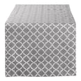 thumbnail image 1 of Contemporary Home Living Slipped Quatrefoil Cotton Table Runner - 108" - Stone Gray and White, 1 of 6