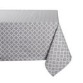 thumbnail image 1 of Contemporary Home Living Slipped Quatrefoil Rectangular Cotton Tablecloth - 104" - Stone Gray and, 1 of 5