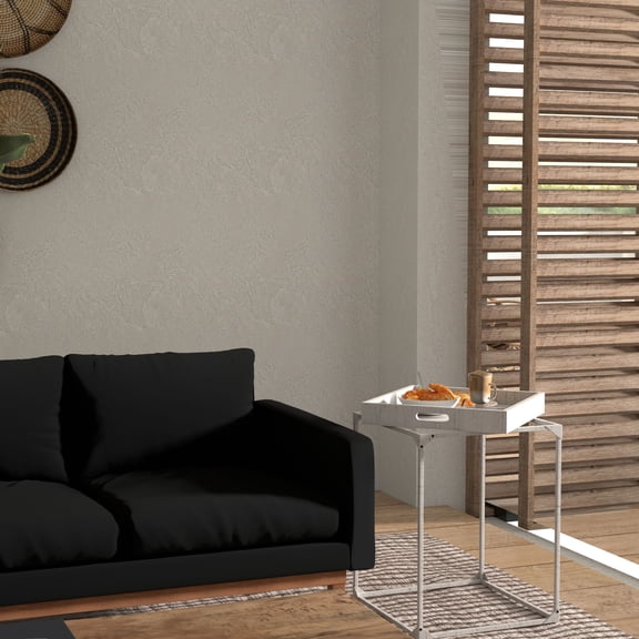 Contemporary Home Living Solid Rectangular Metal Tray Table - 28.5" - White