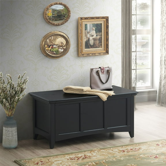 Contemporary Home Living Solid Rectangular Storage Chest - 39" - Antique Black