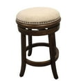thumbnail image 1 of Contemporary Home Living Swivel Upholstered Seat Barstools - 25" - Set of 2 - Beige and Brown, 1 of 3