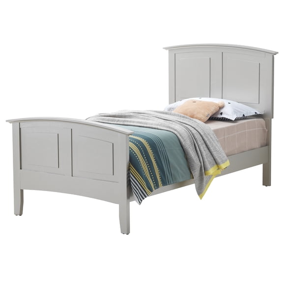 Contemporary Home Living Transitional Style Twin Panel Bed - 77" - Silver Champagne