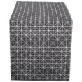 thumbnail image 1 of Contemporary Home Living Windowpane Lattice Cotton Table Runner - 108" - Shadow and Ash Gray, 1 of 2