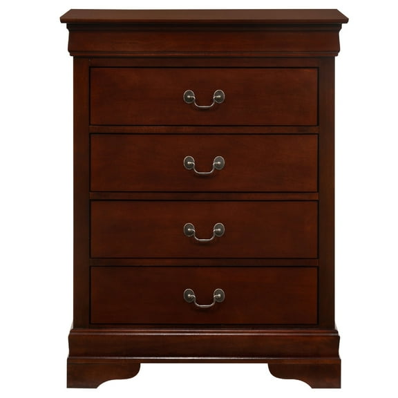 Contemporary Home Living Wooden 4-Drawer Bedroom Chest - 41" - Brown
