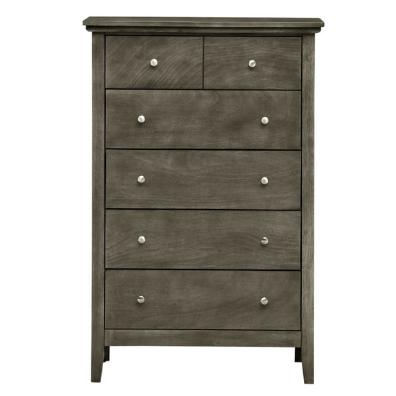 Contemporary Home Living Wooden Bedroom Chest with 5-Drawers - 48" - Gray