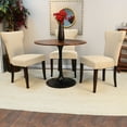 thumbnail image 1 of Contemporary Home Living Wooden Mango Top Dining Table with Tulip Base - 36" - Brown and Black, 1 of 5