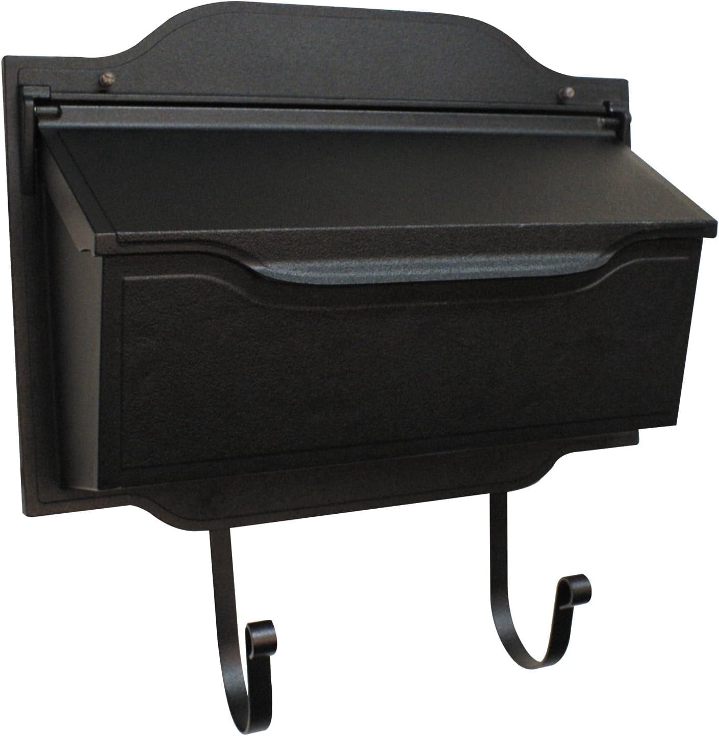 Special Lite Products Contemporary Horizontal Textured Black Wall-Mounted Mailbox