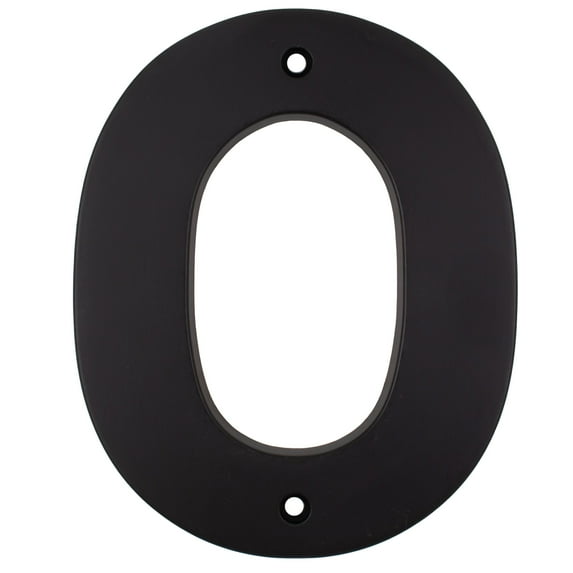 Contemporary House Number, #0, 5 Inches, Matte Black by Stone Harbor Hardware