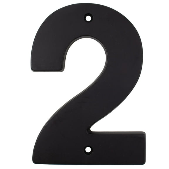 Contemporary House Number, #2, 5 Inches, Matte Black by Stone Harbor Hardware