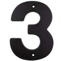 Contemporary House Number, #3, 5 Inches, Matte Black by Stone Harbor Hardware