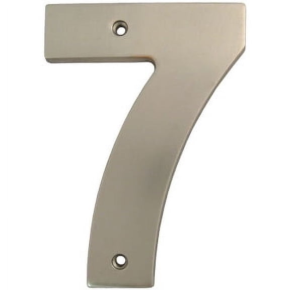 Contemporary House Number, #7, 5 Inches, Satin Nickel by Stone Harbor Hardware