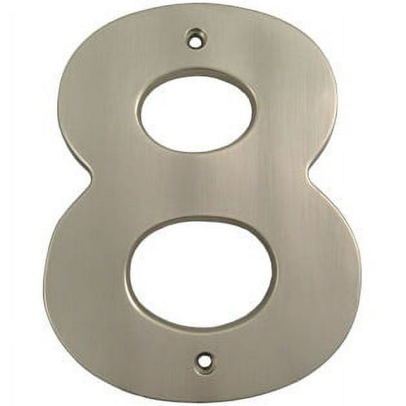 Contemporary House Number, #8, 5 Inches, Satin Nickel by Stone Harbor Hardware