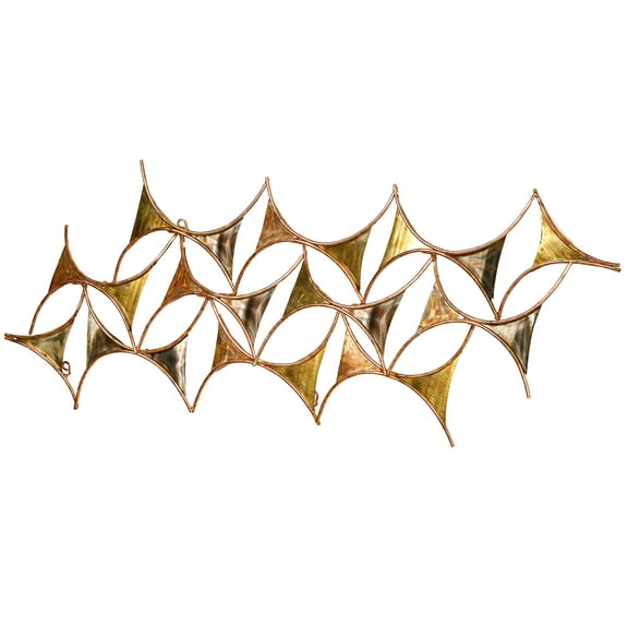 Contemporary Instance Hand-flamed Metallic Wall Sculpture Brass Copper