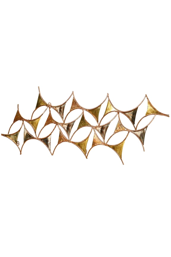 Contemporary Instance Hand-flamed Metallic Wall Sculpture Brass Copper
