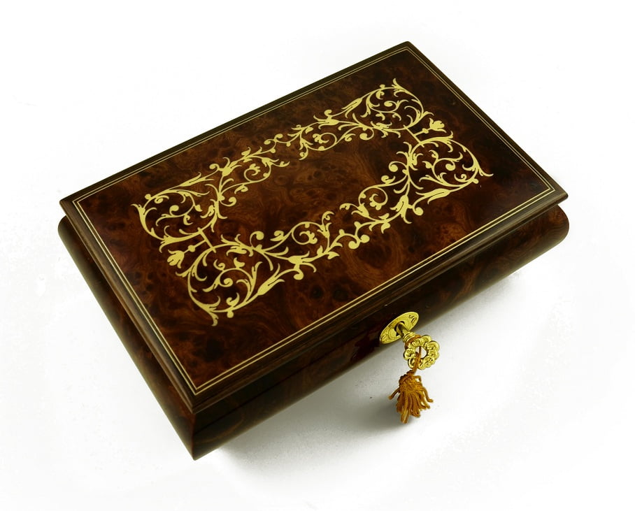 Contemporary Italian Musical Jewelry Box With Arabesque Design Lara's