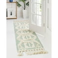 thumbnail image 1 of Contemporary Izhobert Collection Area Rug Aquamarine-White - 2'7"x10', 1 of 5