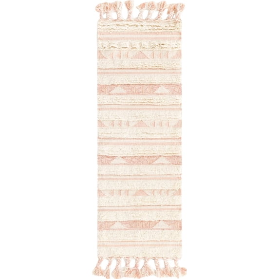Contemporary Izhobert Collection Area Rug Pink-Beige - 2'x6'