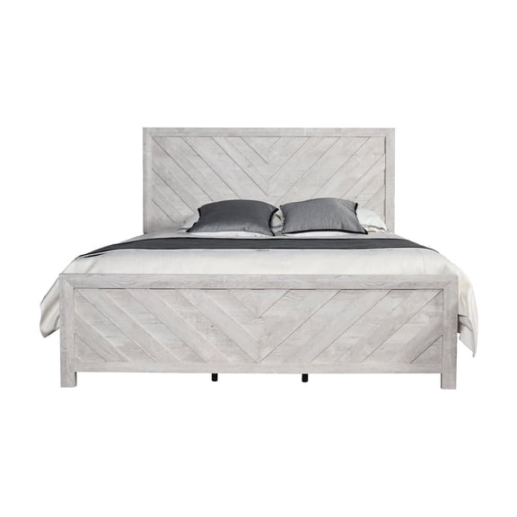 Contemporary King Bed In Gray Wood - Functional Bedroom Furniture And Stylish