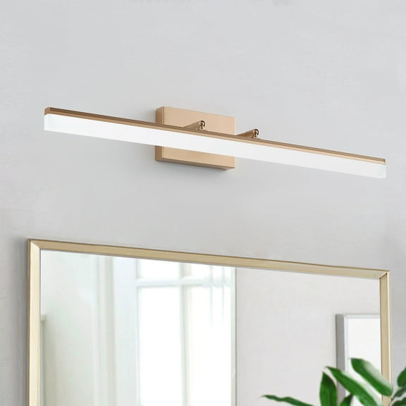 Contemporary LED Vanity Light, Gold Wall Light Over the Mirror for Bathroom