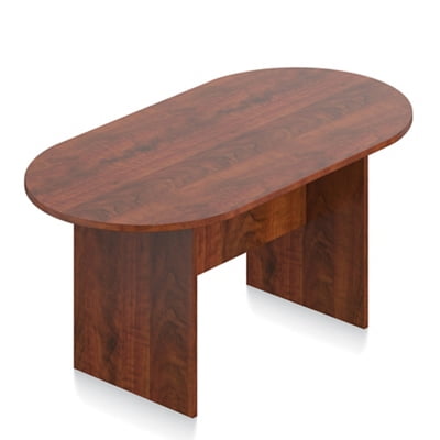 Contemporary Laminate Six Seat Conference Table 6'L Dark Cherry Greenguard Certified Office Furniture with Professional Look and Conference Room Decor