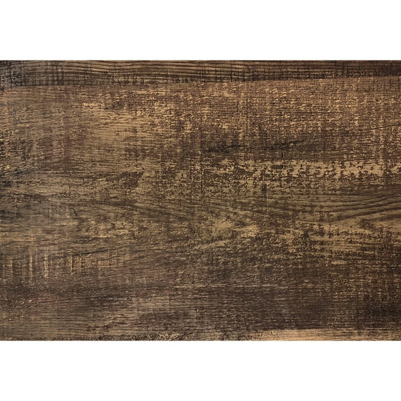 Contemporary Laptop Desk With Brown Laminate Top - Black Metal Base For Support Work Surface, Durability, 47 Inch L X 24 W 30 H