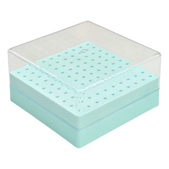 Contemporary Large Capacity Nails Tool Organized Box 100 Slots Clear Top Storage Case For Professional Manicurists