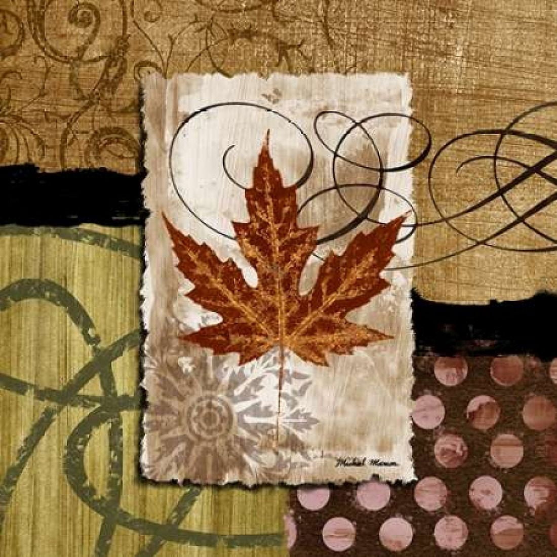 Contemporary Leaf II Canvas Art - Michael Marcon (24 x 24)