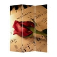 thumbnail image 1 of Contemporary Lightweight 3 Panel Music Screen Room Divider With Two Different Finishes, 1 of 5
