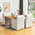 thumbnail image 1 of Contemporary Linen Upholstered Armchair with Soft Cushion and Casters for Living Room,Home Office,or Reading Nook,Set of 4, 1 of 5