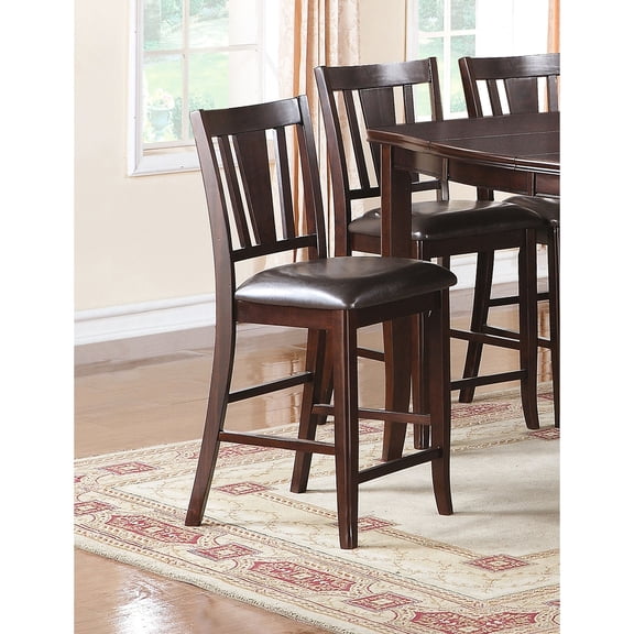 Contemporary Look - Faux Leather Cushion - Weekend Brunch - Set of 2 Counter Seats