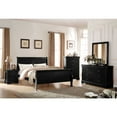 thumbnail image 1 of Contemporary Louis Phillippe Bedroom Furniture 4pc Set Black Color Full Size Bed, 1 of 3