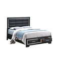 thumbnail image 1 of Contemporary Matte Black King Bed With Robust Wood Veneer Structure And Appeal, 1 of 3